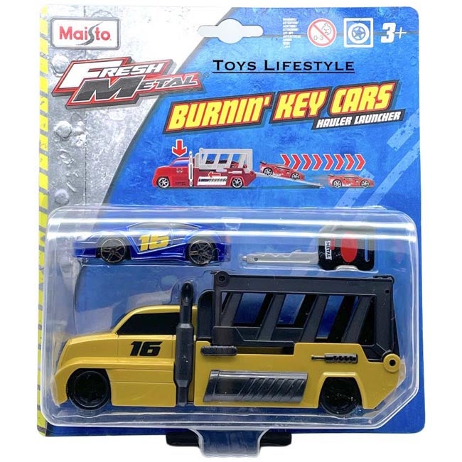 MAISTO FRESH METAL BURNIN KEY CARS HAULER LAUNCHER