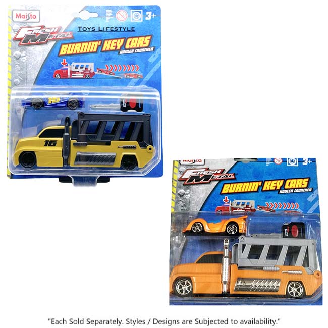 MAISTO FRESH METAL BURNIN KEY CARS HAULER LAUNCHER