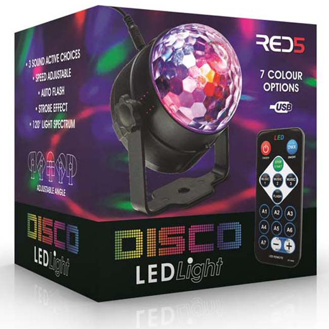 THE SOURCE LED DISCO LIGHT USB POWERED