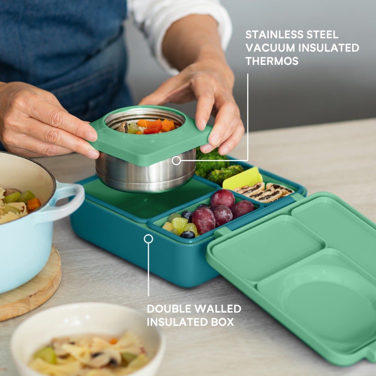 OMIELIFE BOX THERMOS 250ML MEADOW
