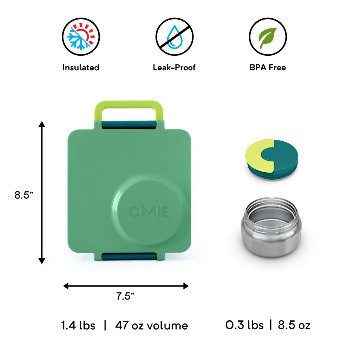 OMIELIFE BOX THERMOS 250ML MEADOW