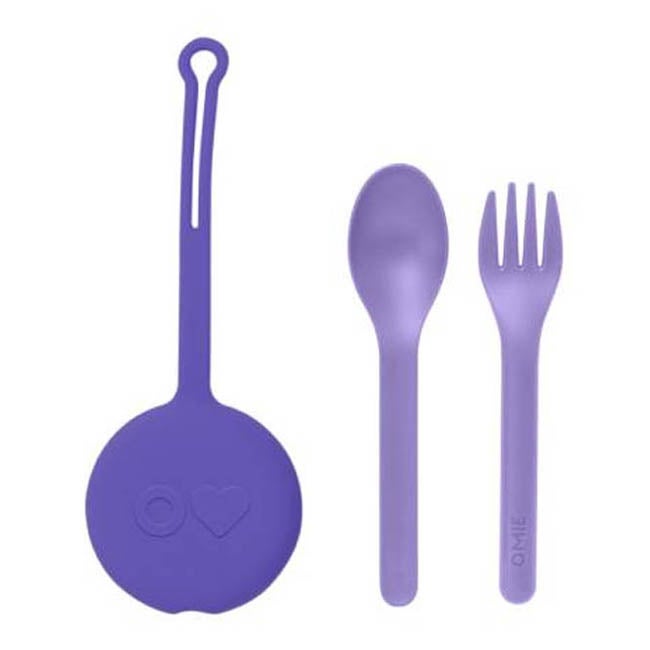 OMIELIFE POD & UTENSIL SET PURPLE