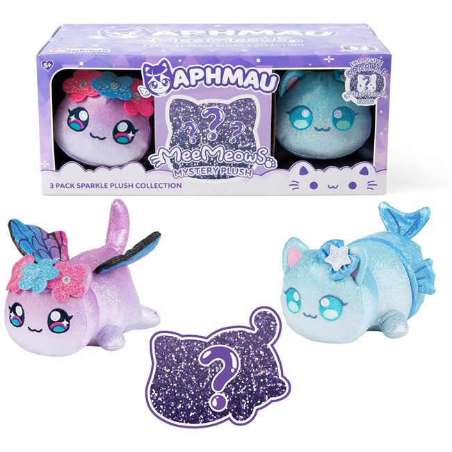 APHMAU MEEMEOWS PLUSH SPARKLE COLLECTION 3-PACK