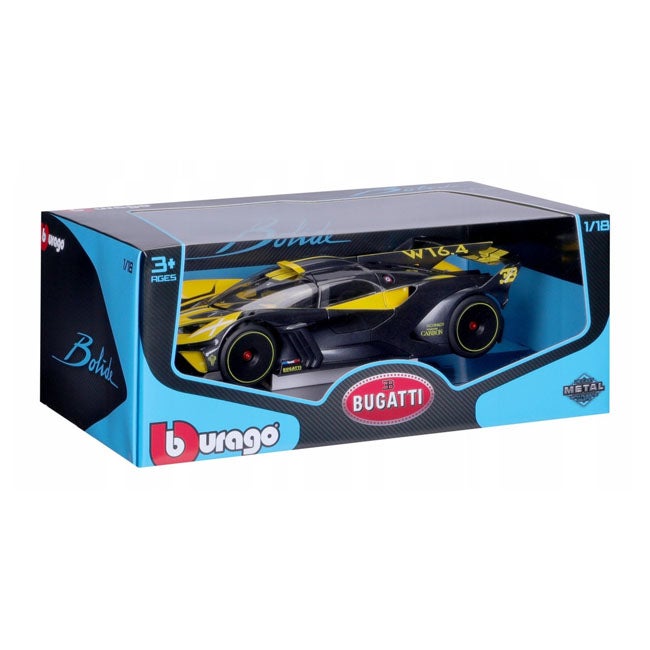 BURAGO 1:18 DIECAST BUGATTI BOLIDE YELLOW