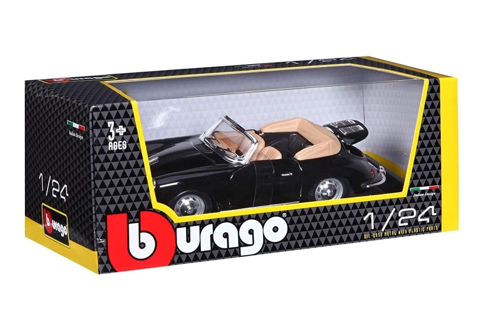 BURAGO 1:24 DIECAST PORSCHE 356B CABRIOLET 1961