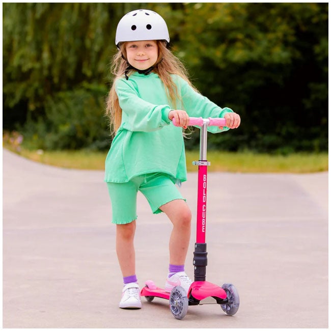 BOLDCUBE 3-WHEEL FOLDING SCOOTER TEENY PINK
