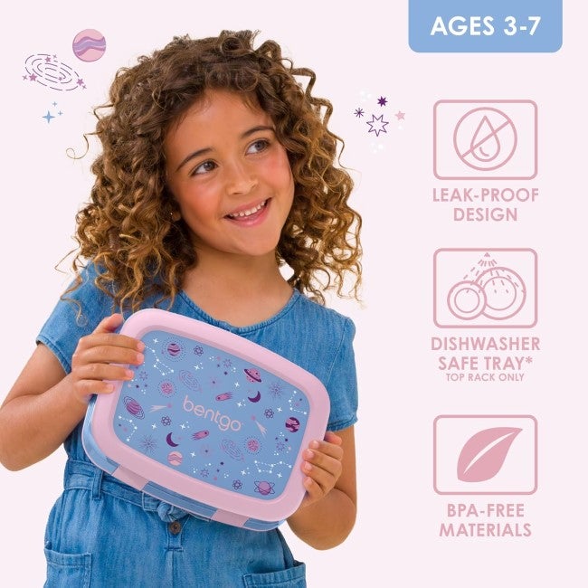 BENTGO KIDS PRINTS   LUNCH BOX LAVENDER GALAXY