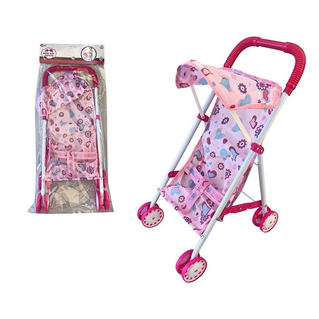 V DORA RED METAL BABY STROLLER