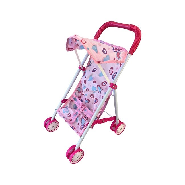 V DORA RED METAL BABY STROLLER