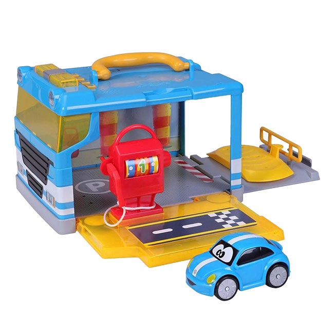 BBJUNIOR MY 1ST CARRY ALONG GARAGE PLAYSET - BLUE