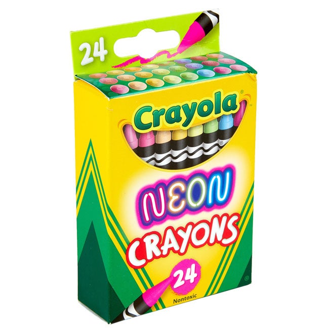 CRAYOLA 24-COUNT NEON CRAYONS