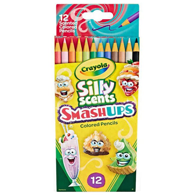 CRAYOLA 12-COUNT SILLY SCENTS SMASH UPS COLORED PENCILS