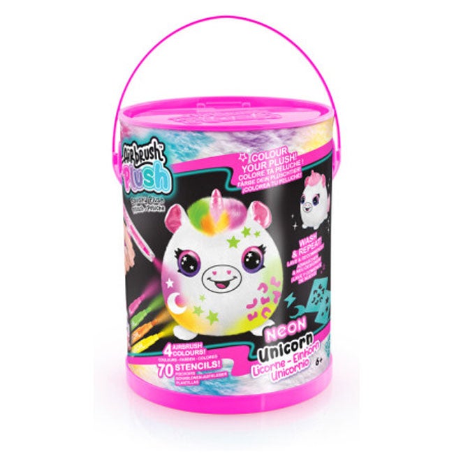 CANAL TOYS AIRBRUSH PLUSH - NEON SQUISH PALS PAINT CAN