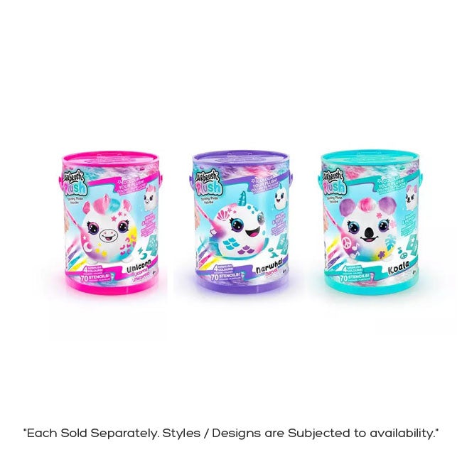 CANAL TOYS AIRBRUSH PLUSH SQUISH PALS PAINT CAN