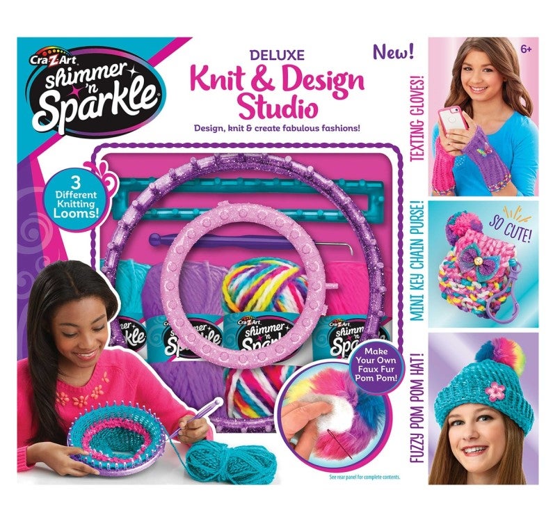 CRA-Z-ART SHIMMER N SPARKLE 2 IN 1 KNIT AND CROCHET STUDIO