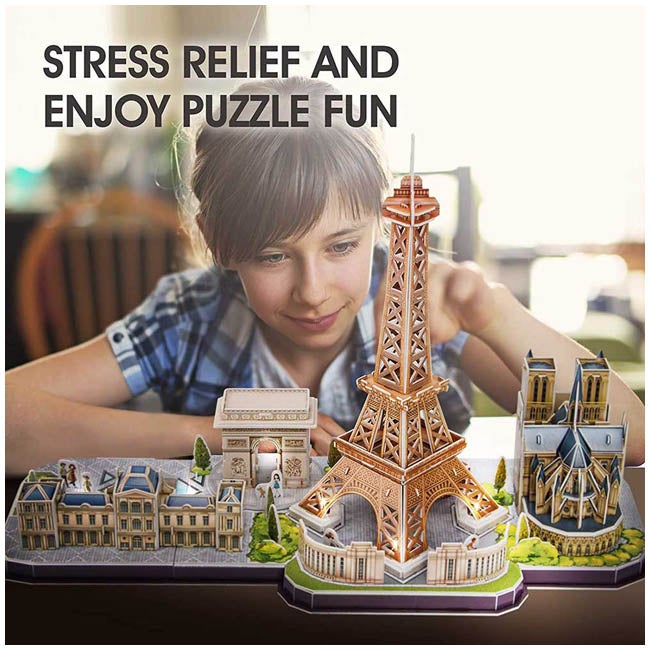 CUBICFUN LED SERIES 3D PUZZLE CITY PARIS - 115 PCS PUZZLE
