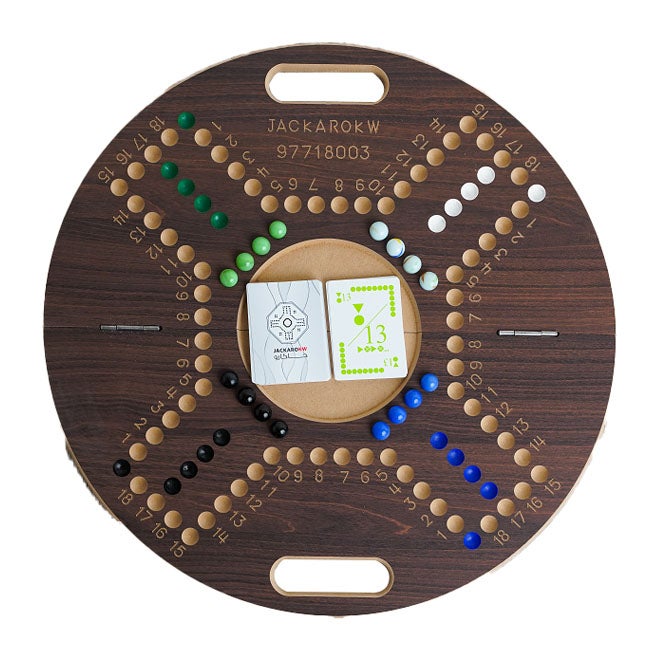 JACKAROO 4 PLAYERS FOLDABLE AND NUMBERED BOARD GAME - BROWN