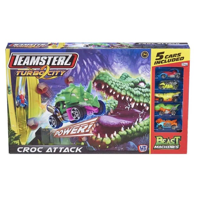 TEAMSTERZ BEAST MACHINE CROC ATTACK + 5 CARS