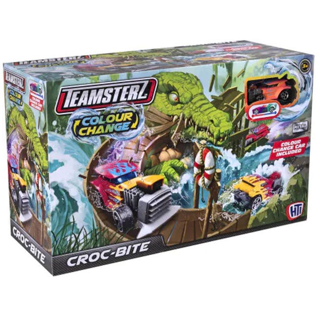 TEAMSTERZ COLOR CHANGE CROC BITE PLAYSET WITH 1 CAR