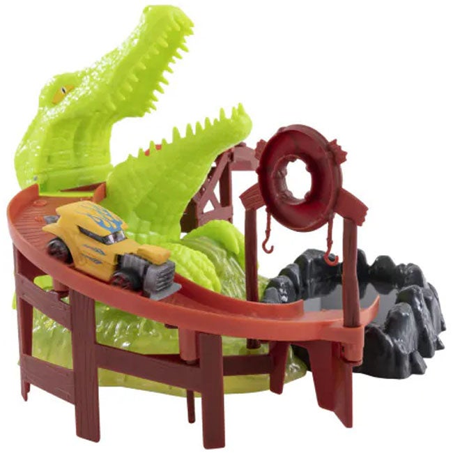 TEAMSTERZ COLOR CHANGE CROC BITE PLAYSET WITH 1 CAR