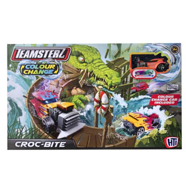 TEAMSTERZ COLOR CHANGE CROC BITE PLAYSET WITH 1 CAR
