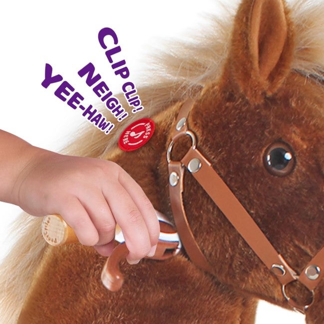 PONYCYCLE BROWN HORSE RIDE ON WITH BRAKE AND SOUND
