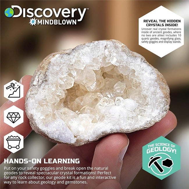DISCOVERY KIDS MINDBLOWN MYSTERY CRYSTALS 14 PCS GEODE KIT