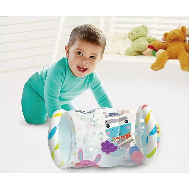 FISHER PRICE BABY ROLL AROUND TOY WITH 3 BELL BALLS