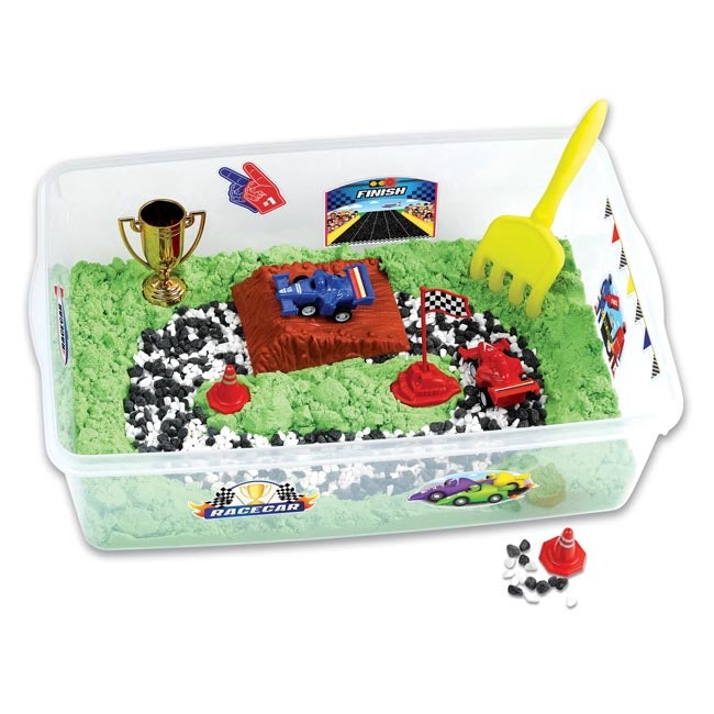 CREATIVITY FOR KIDS SENSORY BIN RACE TRACK
