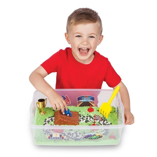 CREATIVITY FOR KIDS SENSORY BIN RACE TRACK
