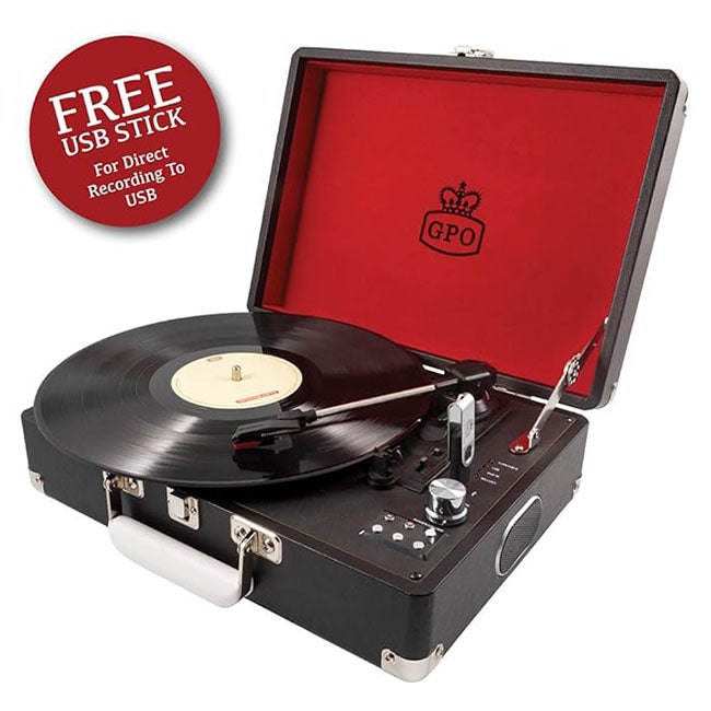 GPO ATTACHE VINYL RECORD PLAYER BLACK