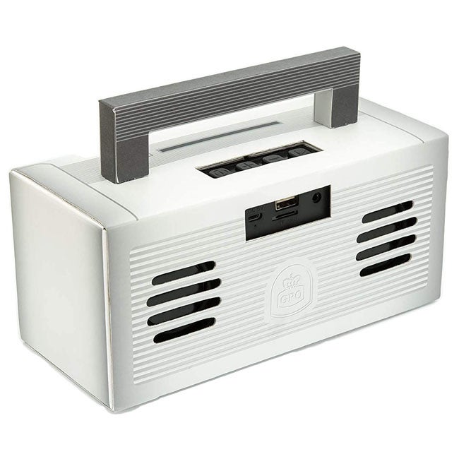 GPO RETRO BRONX PORTABLE BLUETOOTH SPEAKER SILVER