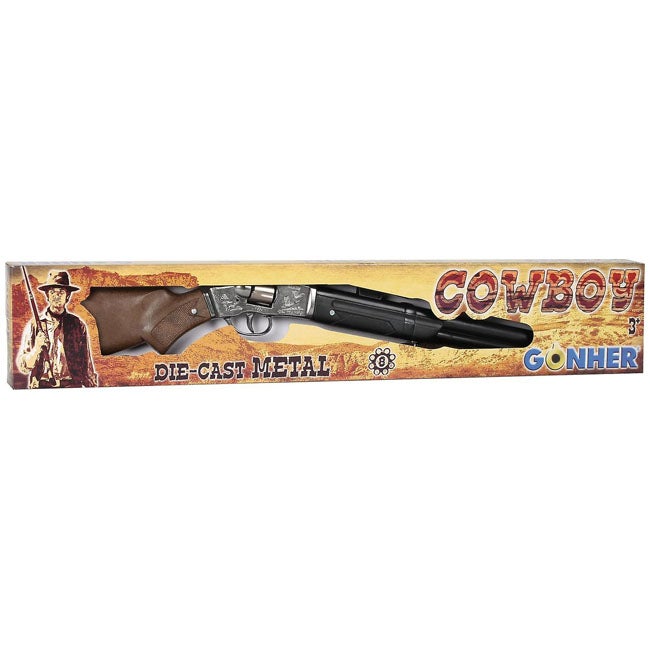 GONHER COWBOY RIFLE 8-SHOT PLASTIC DOUBLE BARREL