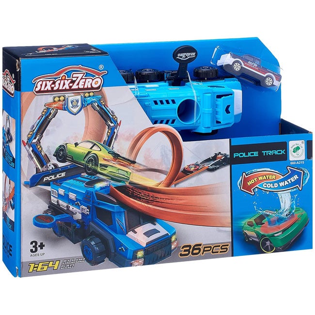 SIX-SIX-ZERO POLICE FLODING TRUCK SET WITH LIGHT AND SOUND