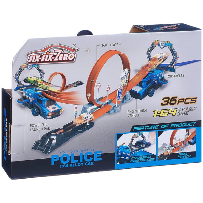 SIX-SIX-ZERO POLICE FLODING TRUCK SET WITH LIGHT AND SOUND
