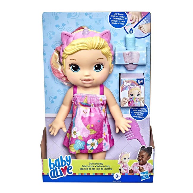 BABY ALIVE UNICORN GLAM SPA BABY DOLL