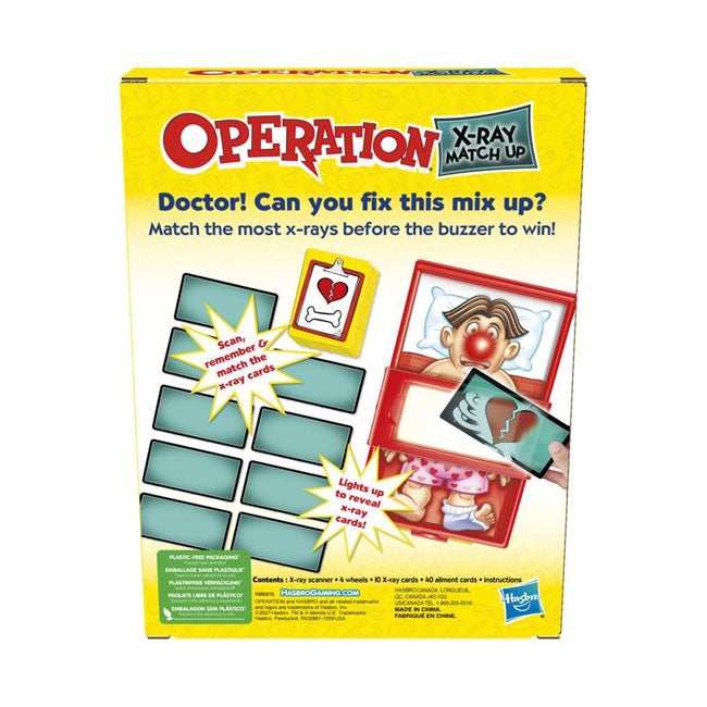 HASBRO OPERATION X-RAY MATCH UP BOARD GAME