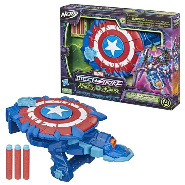 HASBRO MARVEL MECH STRIKE CAPTAIN AMERICA SHIELD BLASTER