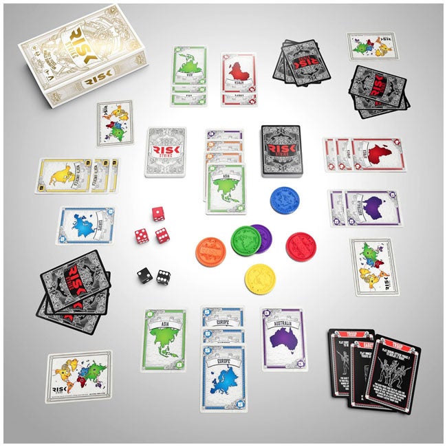 HASBRO RISK STRIKE CARDS AND DICE GAME