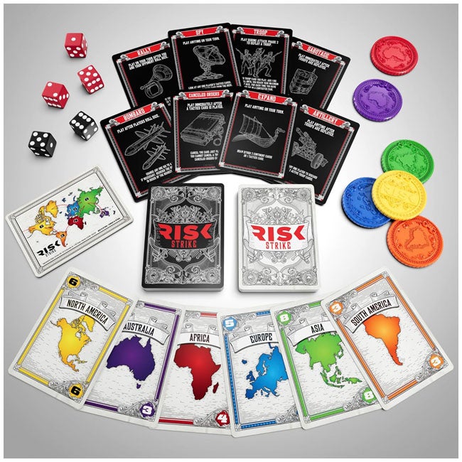 HASBRO RISK STRIKE CARDS AND DICE GAME