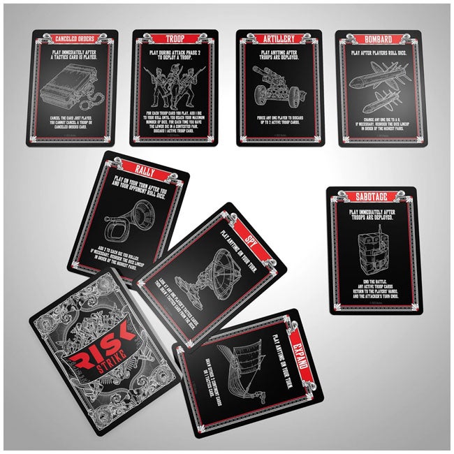 HASBRO RISK STRIKE CARDS AND DICE GAME