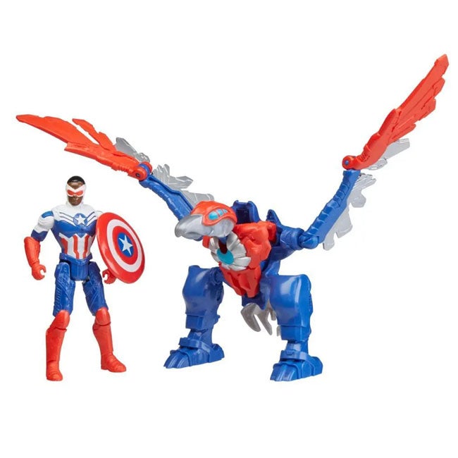 HASBRO MARVEL MECH STRIKE MECHASAURS CAPTAIN AMERICA REDWING