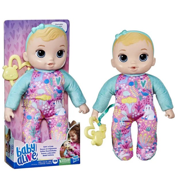 BABY ALIVE SOFT N CUTE DOLL BLONDE HAIR