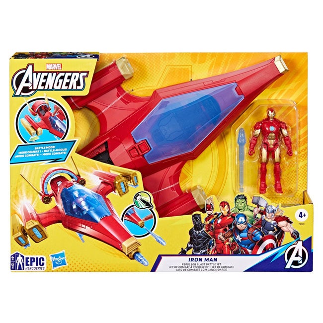 HASBRO MARVEL AVENGERS IRON MAN REPULSOR BLAST BATTLE JET SE