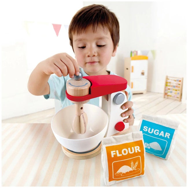 HAPE WOODEN MIX AND BAKE BLENDER