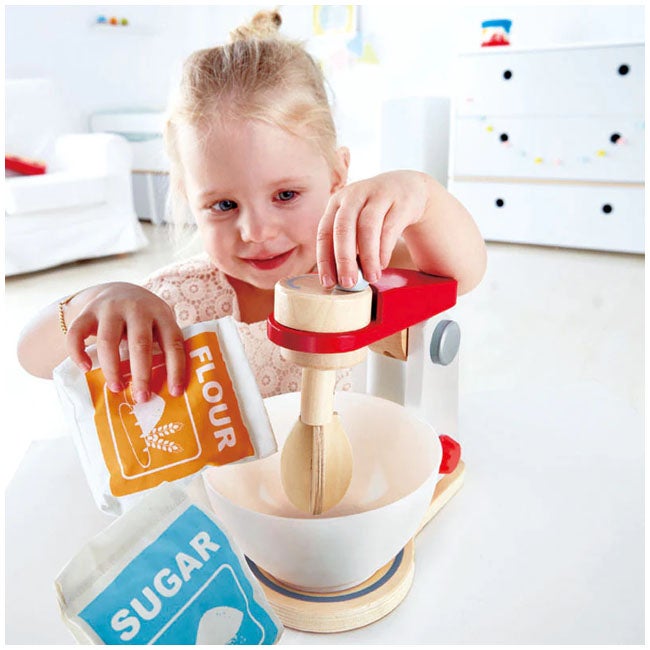 HAPE WOODEN MIX AND BAKE BLENDER