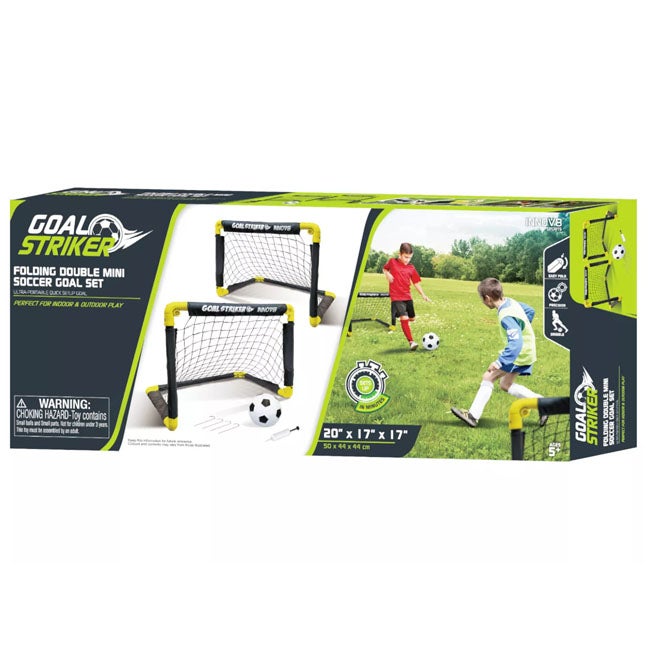 HOSTFULL FOLDING DOUBLE MINI SOCCER GOAL SET