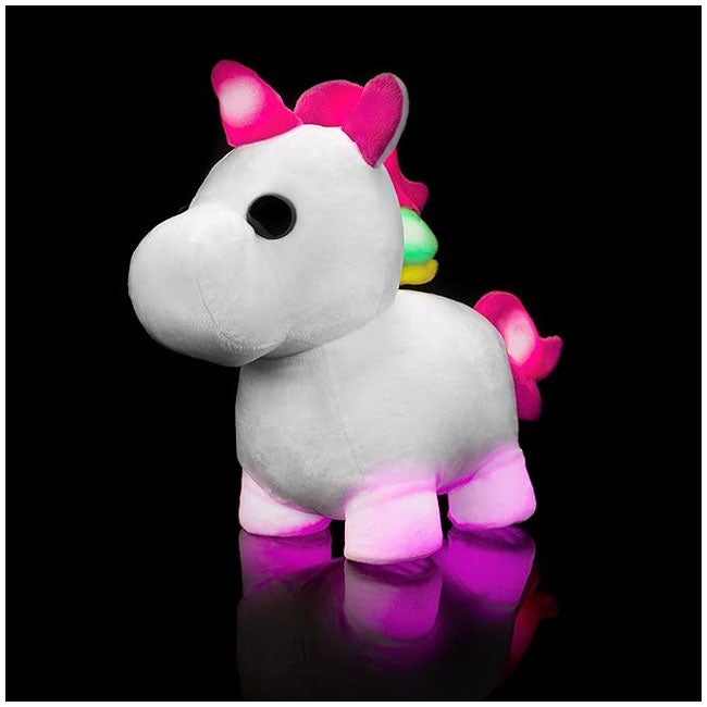 ADOPT ME S1 NEON UNICORN LIGHT UP PLUSH BATTERY