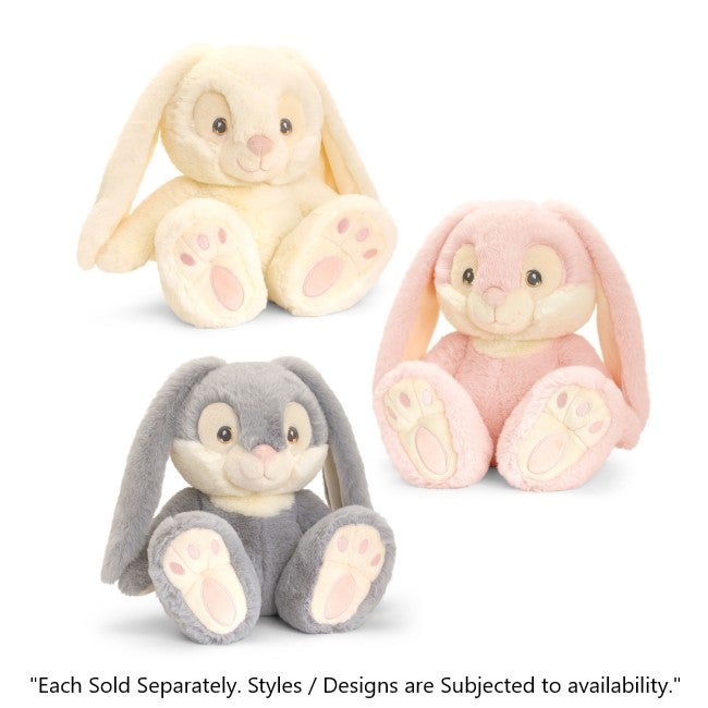 KEEL TOYS 30CM KEELECO PATCHFOOT RABBITS ASSORTED PLUSH TOY