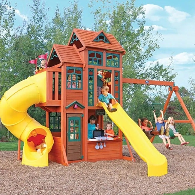 KIDKRAFT CANYONRIDGE WOODEN GYMSET